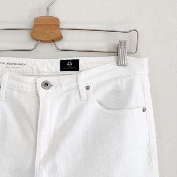 AG Adriano Goldschmied THE LEGGING ANKLE Super Skinny Jeans in White Raw Hem - Picture 6 of 16